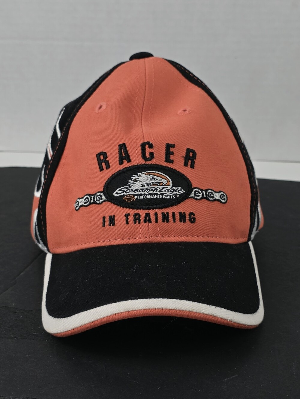 Harley-Davidson Youth Rager In Training Orange Black Adjustable Hat Cap